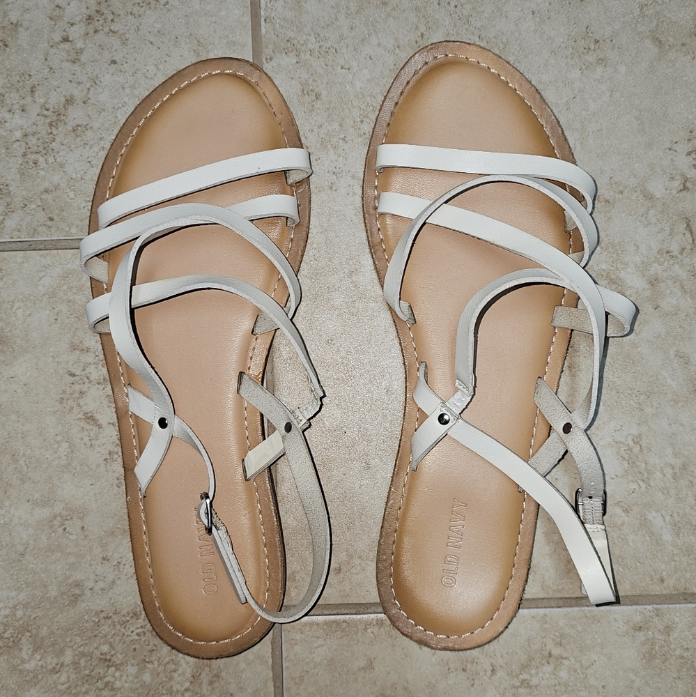 Old Navy Women's White Strappy Sandals